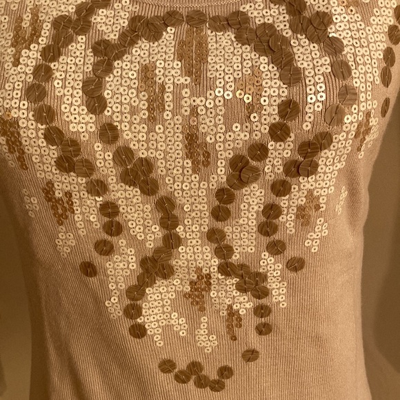 Ruby Rd. Beige Sequin Tank - Picture 2 of 3